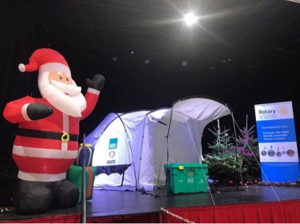 ShelterBox présentée lors du marché de Noël du RC Bain de Bretagne les 4-5 décembre 2021